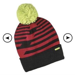 Youth Knit POM Beanie with Metallic Polaris Tag. Youth OS or adult S